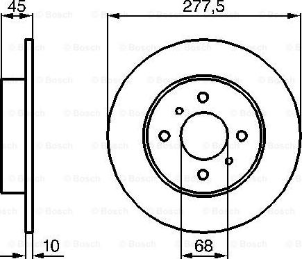 BOSCH 0 986 479 105 — Tarcza hamulcowa