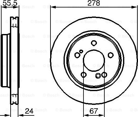 BOSCH 0 986 479 133 — Tarcza hamulcowa