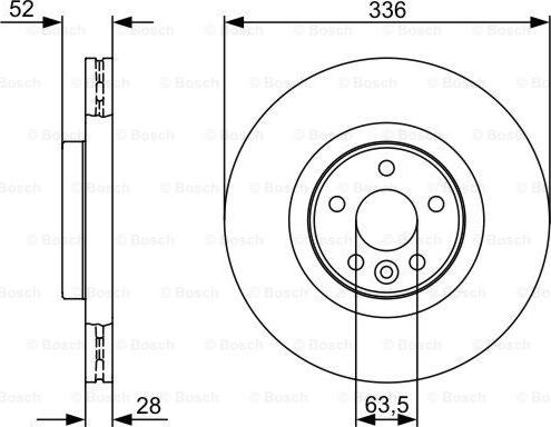 BOSCH 0 986 479 395 - TARCZA HAM. VOLVO P. S60-S80-V60-V70-XC70 06-18