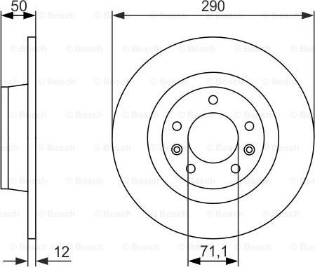 BOSCH 0 986 479 311 — Tarcza hamulcowa