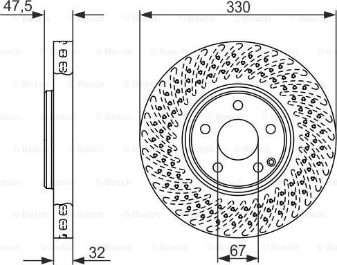 BOSCH 0 986 479 334 — Tarcza hamulcowa