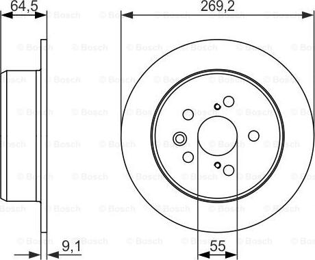 BOSCH 0 986 479 336 — Tarcza hamulcowa