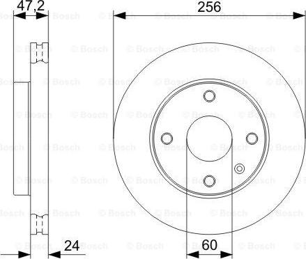 BOSCH 0 986 479 C01 - Tarcza hamulcowa