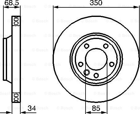 BOSCH 0 986 479 249 - Tarcza hamulcowa