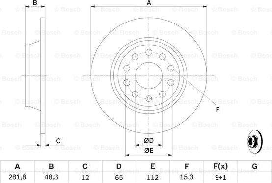BOSCH 0 986 479 B93 - TARCZA HAM. VW T. PASSAT 05- POWLEKANE