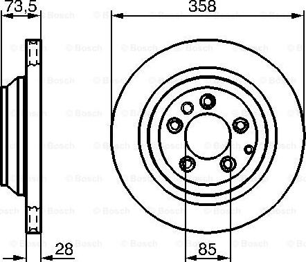 BOSCH 0 986 479 259 - Tarcza hamulcowa