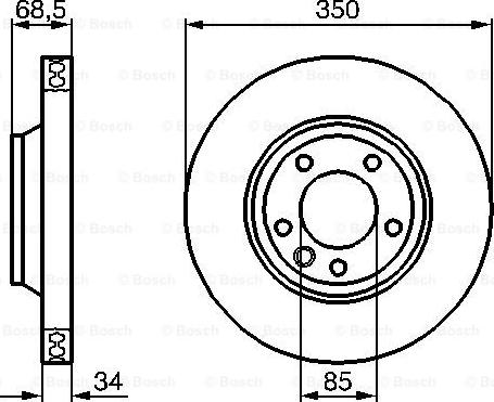 BOSCH 0 986 479 251 - Tarcza hamulcowa