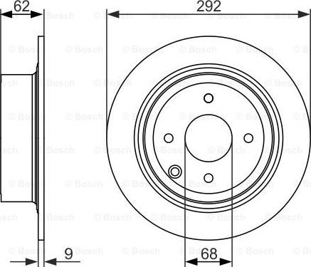 BOSCH 0 986 479 742 - Tarcza hamulcowa
