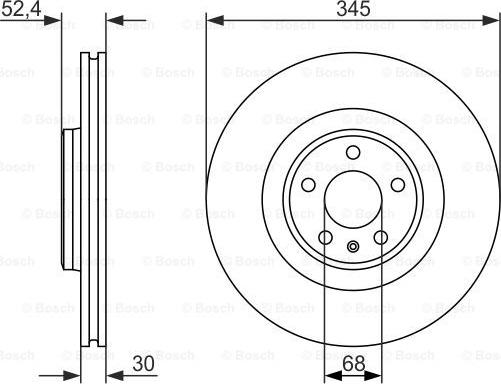 BOSCH 0 986 479 747 - TARCZA HAM. VW P. A4-A5 07--Q5-A6 09-