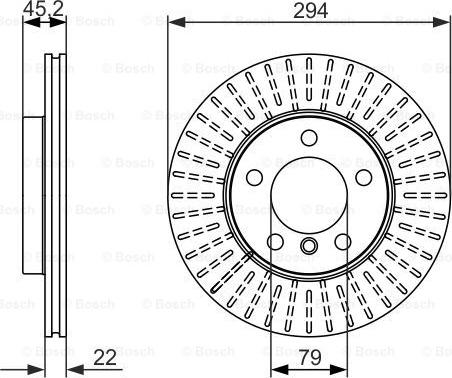 BOSCH 0 986 479 725 - TARCZA HAM. MINI P. COUNTRYMAN-PACEMAN COOPER 1.6-2.0 10-16