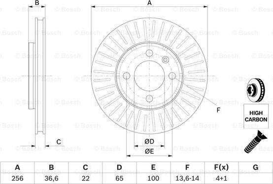 BOSCH 0 986 479 776 - TARCZA HAM. VW P. UP-SKODA CITIGO 11-