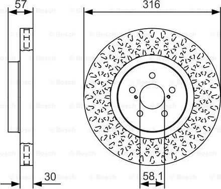 BOSCH 0 986 479 A81 - TARCZA HAM. SUBARU P. FORESTER-LEGACY-OUTBACK 03-