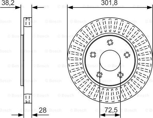 BOSCH 0 986 479 B17 - TARCZA HAMULCOWA PRZÓD