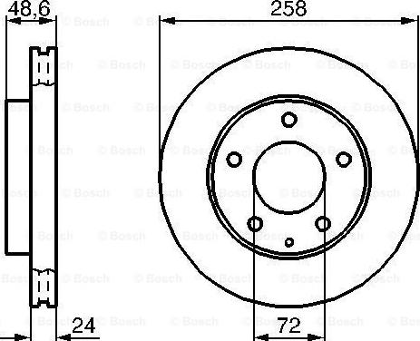 BOSCH 0 986 479 B25 - TARCZA HAMULCOWA PRZÓD