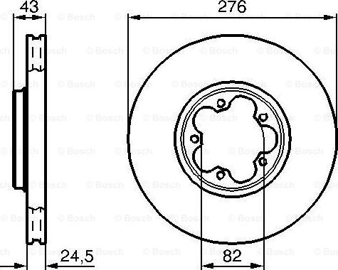 BOSCH 0 986 479 B28 - Tarcza hamulcowa