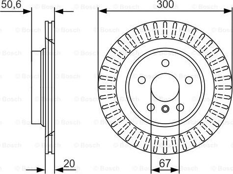 BOSCH 0 986 479 C95 - Tarcza hamulcowa