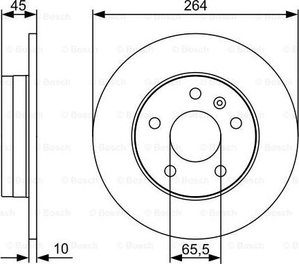 BOSCH 0 986 479 C66 - Tarcza hamulcowa