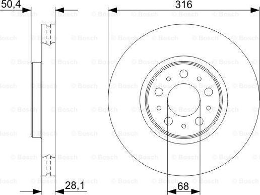 BOSCH 0 986 479 C85 - Tarcza hamulcowa