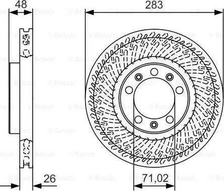 BOSCH 0 986 479 C33 - Tarcza hamulcowa