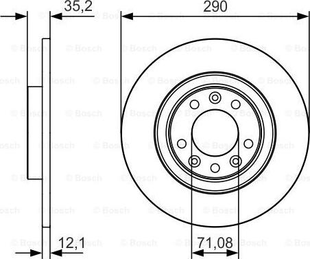 BOSCH 0 986 479 C25 - Tarcza hamulcowa