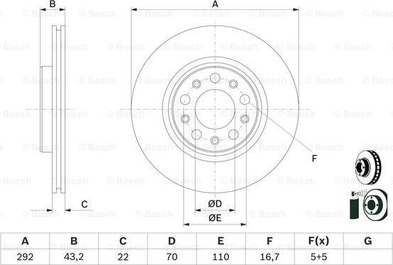 BOSCH 0 986 479 D99 — Tarcza hamulcowa