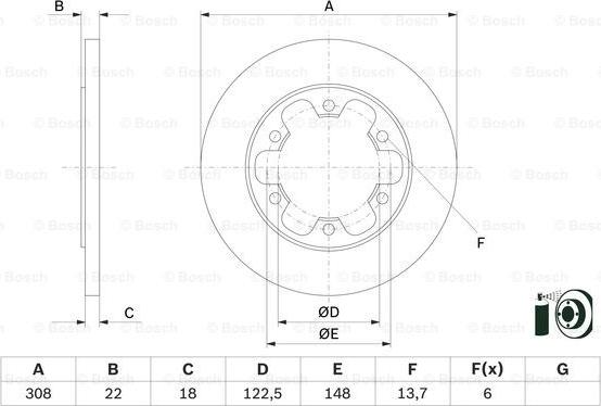 BOSCH 0 986 479 D43 — Tarcza hamulcowa