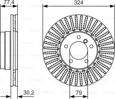 BOSCH 0 986 479 D39 - Tarcza hamulcowa