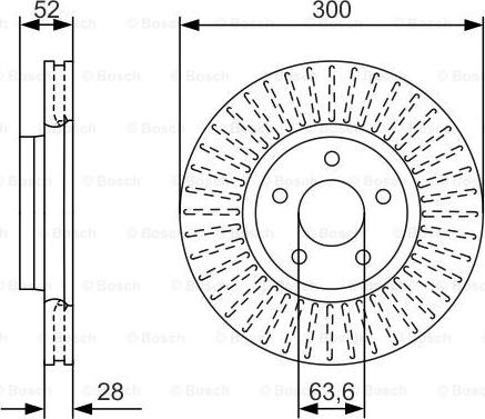 BOSCH 0 986 479 D38 - Tarcza hamulcowa