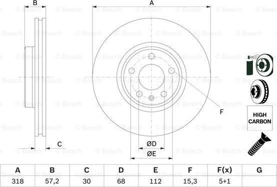 BOSCH 0 986 479 E49 — Tarcza hamulcowa