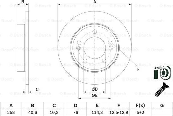 BOSCH 0 986 479 E68 — Tarcza hamulcowa