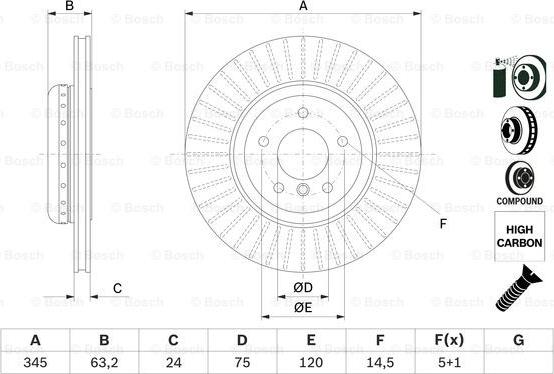 BOSCH 0 986 479 E13 - Tarcza hamulcowa