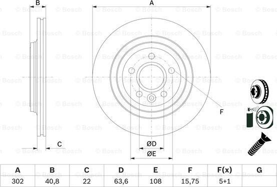 BOSCH 0 986 479 E85 — Tarcza hamulcowa