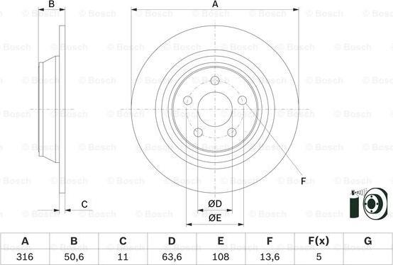 BOSCH 0 986 479 E82 — Tarcza hamulcowa