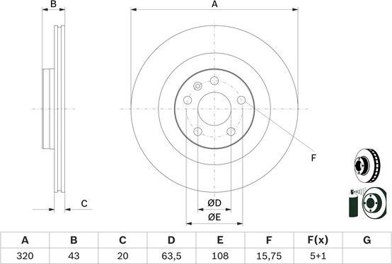 BOSCH 0 986 479 E87 — Tarcza hamulcowa