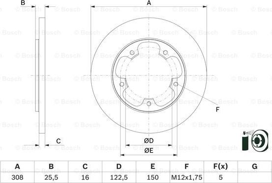 BOSCH 0 986 479 F44 — Tarcza hamulcowa