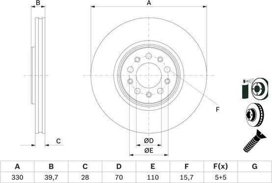 BOSCH 0 986 479 F66 — Tarcza hamulcowa