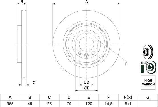 BOSCH 0 986 479 F68 — Tarcza hamulcowa