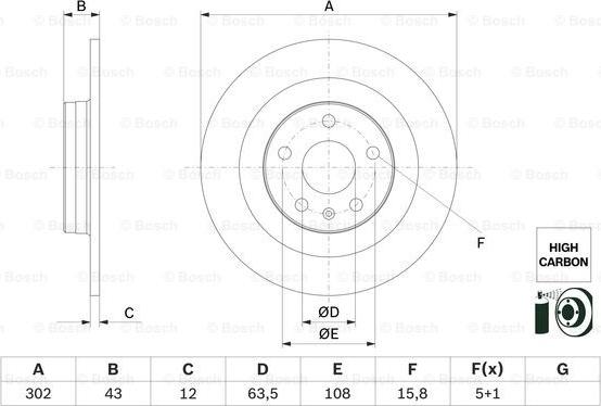 BOSCH 0 986 479 F31 — Tarcza hamulcowa