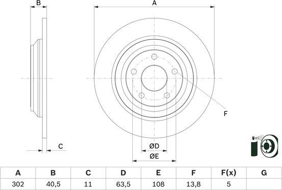 BOSCH 0 986 479 F79 — Tarcza hamulcowa
