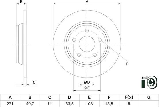 BOSCH 0 986 479 F78 — Tarcza hamulcowa