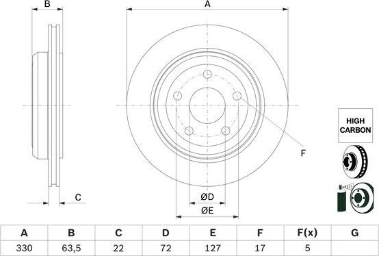 BOSCH 0 986 479 G84 — Tarcza hamulcowa