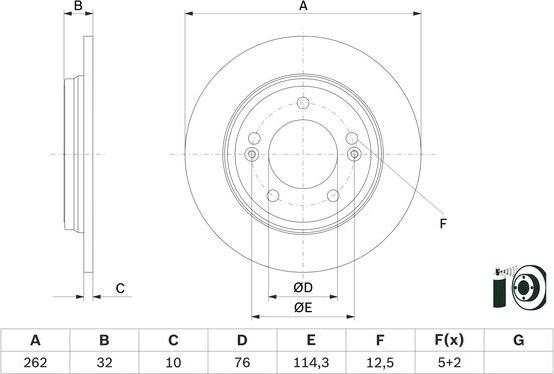 BOSCH 0 986 479 G29 — Tarcza hamulcowa