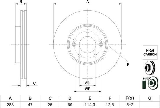 BOSCH 0 986 479 G24 — Tarcza hamulcowa