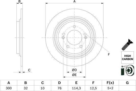 BOSCH 0 986 479 H01 — Tarcza hamulcowa
