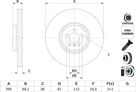 BOSCH 0 986 479 H13 — Tarcza hamulcowa