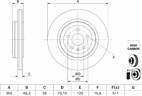 BOSCH 0 986 479 J99 — Tarcza hamulcowa
