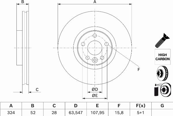 BOSCH 0 986 479 J41 — Tarcza hamulcowa