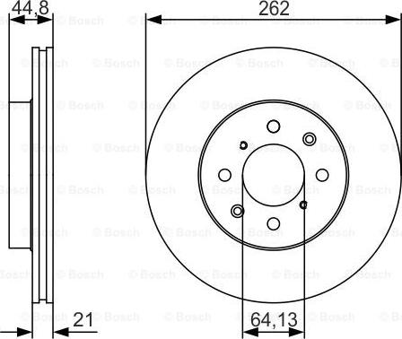 BOSCH 0 986 479 R80 - Tarcza hamulcowa