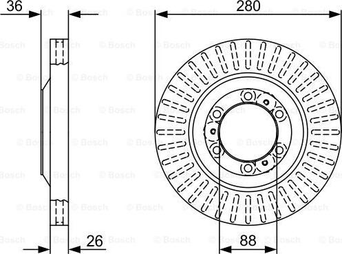 BOSCH 0 986 479 V88 — Tarcza hamulcowa