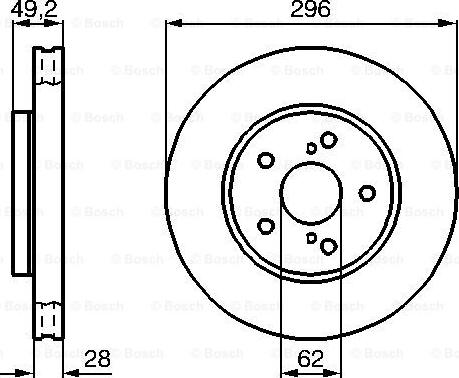 BOSCH 0 986 478 968 - Tarcza hamulcowa